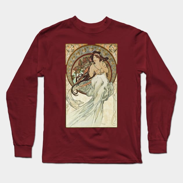 Mucha series The Arts:  Music Long Sleeve T-Shirt by UndiscoveredWonders